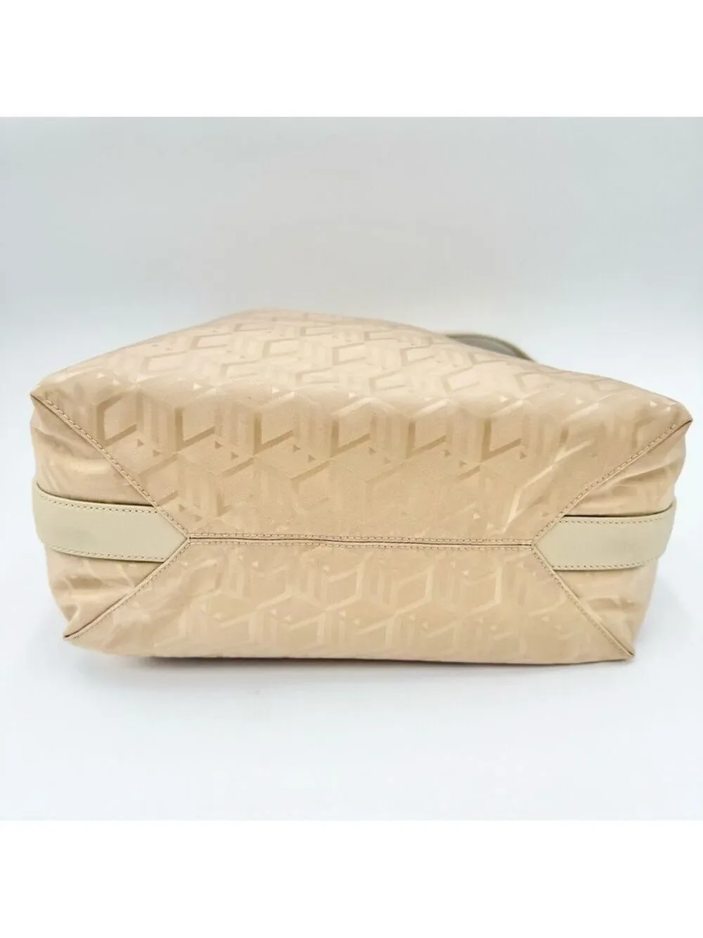 MCM Beige Monogram Hobo Bag with Removable Strap